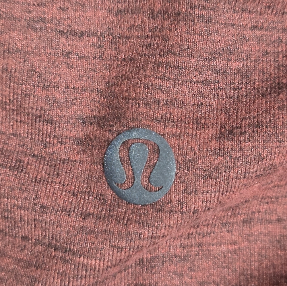 Lululemon Men's Surge Warm Half Zip Pullover – Heathered Brick Red – Size Medium - Picture 9 of 11